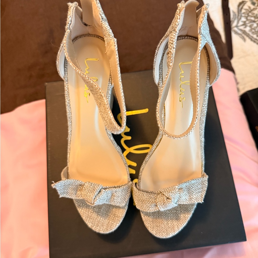 Lulu's Natural Woven Heels